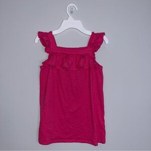 Cat & Jack Pink Ruffled Tank Top